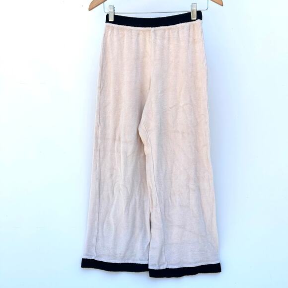 L’Academie Gina Crop Top Linda Wide Leg Crop Pants Beige Black Small Set Outfit - Picture 10 of 11